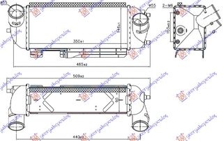 ΨΥΓΕΙΟ INTERCOOLER 2.0 CRDI (350x146x90) για HYUNDAI iX35/TUCSON 10-15