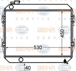 ΨΥΓΕΙΟ ΝΕΡΟΥ 2.4D (ΜΟΝΟ ΚΥΨΕΛΗ) (45x52) για TOYOTA HI-LUX (YN 85) 2WD 89-94