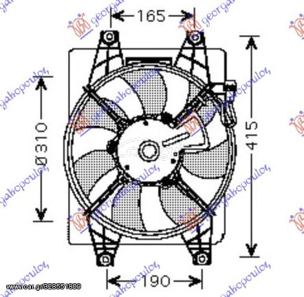 ΒΕΝΤ. A/C ΚΟΜΠΛΕ ΒΕΝΖ-ΠΕΤΡ,  (ΜΗΧ+ΑΥΤΟΜ) για HYUNDAI ACCENT SDN 99-02