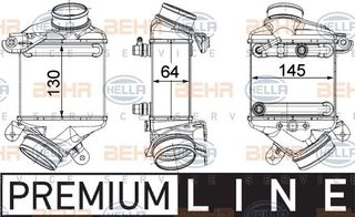 ΨΥΓΕΙΟ INTERC. 4,0-4,4 ΒΕΝΖ. (130x144x64) (& GT/F07) για BMW SERIES 5 (F10/11) 10-13