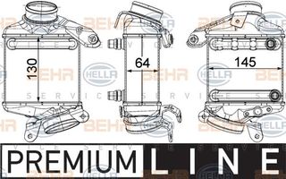 ΨΥΓΕΙΟ INTERC. 4,0-4,4 ΒΕΝΖ (130x144x64) (& GT/F07) για BMW SERIES 5 (F10/11) 10-13