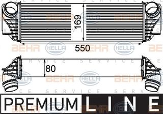 ΨΥΓΕΙΟ INTERC.2,0-3,0 ΠΕΤΡ (550x172x80) (& GT/F07) για BMW SERIES 5 (F10/11) 10-13