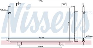 ΨΥΓΕΙΟ A/C 2.0 TYPE R ΒΕΝΖΙΝΗ - 1.6 i-DTEC ΠΕΤΡΕΛΑΙΟ (660x360x12) για HONDA CIVIC H/B 16-22