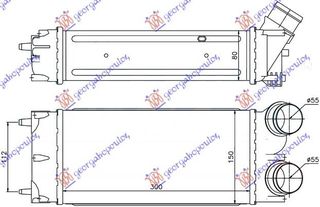 ΨΥΓ.INTER.1,6-16V VTI THP(300x150x80) για PEUGEOT 3008 13-16