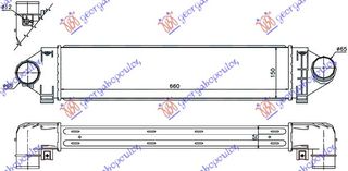 ΨΥΓΕΙΟ INTERCOOLER 2.5 ST225/RS305/RS350 ΒΕΝΖΙΝΗ (660x150x65) για FORD FOCUS C-MAX 10-14
