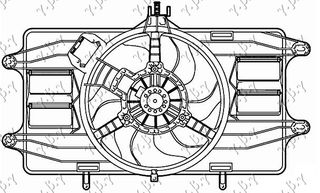 ΒΕΝΤΙΛΑΤΕΡ ΨΥΓ. ΚΟΜΠ. (1.9 DIESEL) + A/C για FIAT DOBLO 01-05