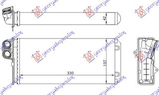 ΨΥΓΕΙΟ ΚΑΛΟΡΙΦΕΡ (M) +/-ΑC (330x157) -03 για NISSAN INTERSTAR 02-09