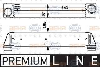 ΨΥΓΕΙΟ INTERCOOLER 2.0-2.5-3.0 (520D-525D-530D) ΠΕΤΡΕΛΑΙΟ (543x100x105) για BMW SERIES 5 (E60/61) 03-10