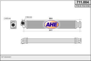 ΨΥΓΕΙΟ INTERCOOLER 1.0-1.5 VTEC ΒΕΝΖΙΝΗ (710x110x65) για HONDA CIVIC H/B 16-22