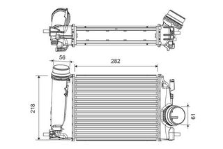 ΨΥΓΕΙΟ INTERC. 1.5 DCi (282x217x62) για NISSAN QASHQAI 13-17