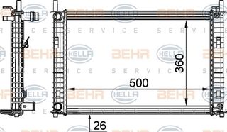 ΨΥΓ. 1,3 +/-AC (50x35,6) (ΠΑΡ.ΟΔ) (MAHLE BEHR PREMIUM LINE) για FORD FIESTA 02-08