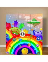 Παραβάν με πολύχρωμα μοτίβα