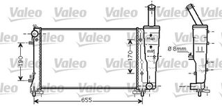 ΨΥΓΕΙΟ ΝΕΡΟΥ 1,4i 16V +/-A/C (58x30.5) για FIAT PUNTO 03-11