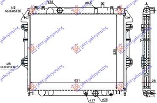 ΨΥΓΕΙΟ 2.5-3.0 T.D. (ΚΛΕΙΣΤΟ ΚΥΚΛΩΜΑ) (52.5x65) για TOYOTA HI-LUX 2WD/4WD 12-15