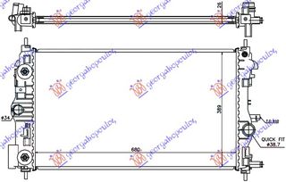 ΨΥΓΕΙΟ 1.4-1.6 TURBO ΒΕΝΖΙΝΗ ΑΥΤΟΜΑΤΟ (680x395) για OPEL ASTRA J 5D/S.W. 2010-2013 (P10)