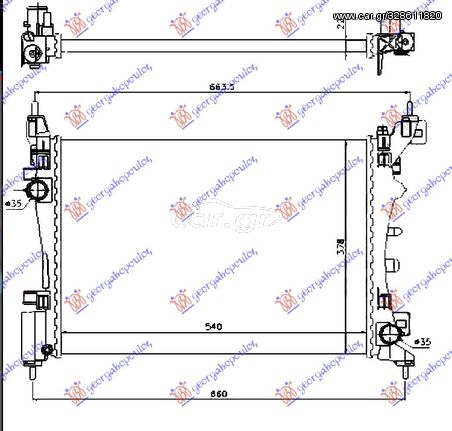 ΨΥΓΕΙΟ ΓΙΑ ΟΛΑ ΒΕΝΖΙΝΗ ΜΗΧ/ΑΥΤ +/-AC (54x37.5) (MAHLE BEHR) για FIAT GRANDE PUNTO 05-12