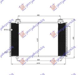 ΨΥΓΕΙΟ A/C ΒΕΝΖΙΝΗ-ΠΕΤΡΕΛΑΙΟ 04- (610x370χ16) για TOYOTA COROLLA (E 12) H/B-L/B 04-06