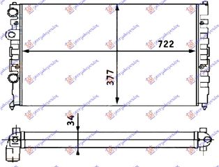 ΨΥΓΕΙΟ 1,6-1,8-2,0-2,8-2,9IVR6cc A/C(72x37) (MAHLE BEHR) για VW PASSAT 93-96