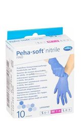 Hartmann Peha-Soft Nitrile Fino Γάντια Νιτριλίου Χωρίς Πούδρα Μπλε Medium 10τεμάχια