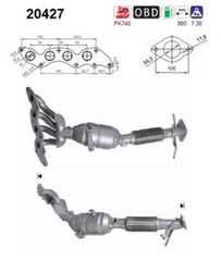 ΚΑΤΑΛΥΤΗΣ VOLVO S40-V50-C30 1.8/2.0 2004-2012     KARALOIZOS exhaust