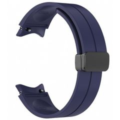 Ανταλλακτικό λουράκι Magnetic D-Buckle QuickFit Silicone Sport Band για Samsung Galaxy Watch 6 / 6 Classic / 5 / 5 Pro/ 4 / 4 Classic L (5.5"-8.9") Midnight Blue