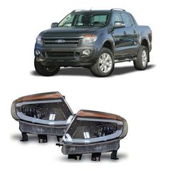 Ζευγάρι μαρκέ μπροστινά φανάρια FULL LED Ford Ranger (T6) 2012-2016 