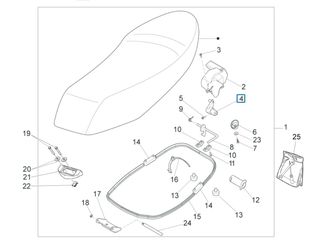 Μηχανισμός Κλειδαριάς Σέλλας Piaggio Liberty 125 4T 2V ie E3 2011-2012 RP8M73100 672627