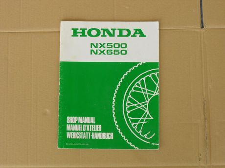 HONDA NX 500 650 SHOP MANUAL