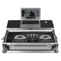 UDG GEAR U92017SL Ultimate Flight Case Pioneer DDJ-SB2/ SB3/ DDJ-400 Silver Plus (Laptop Shelf)