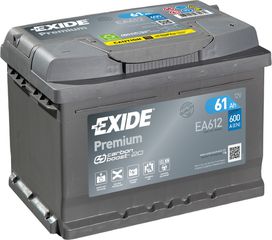 Exide EA612 Μπαταρία Σκάφους/Αυτοκινήτου Premium 12V 61Ah/600A Δεξιά