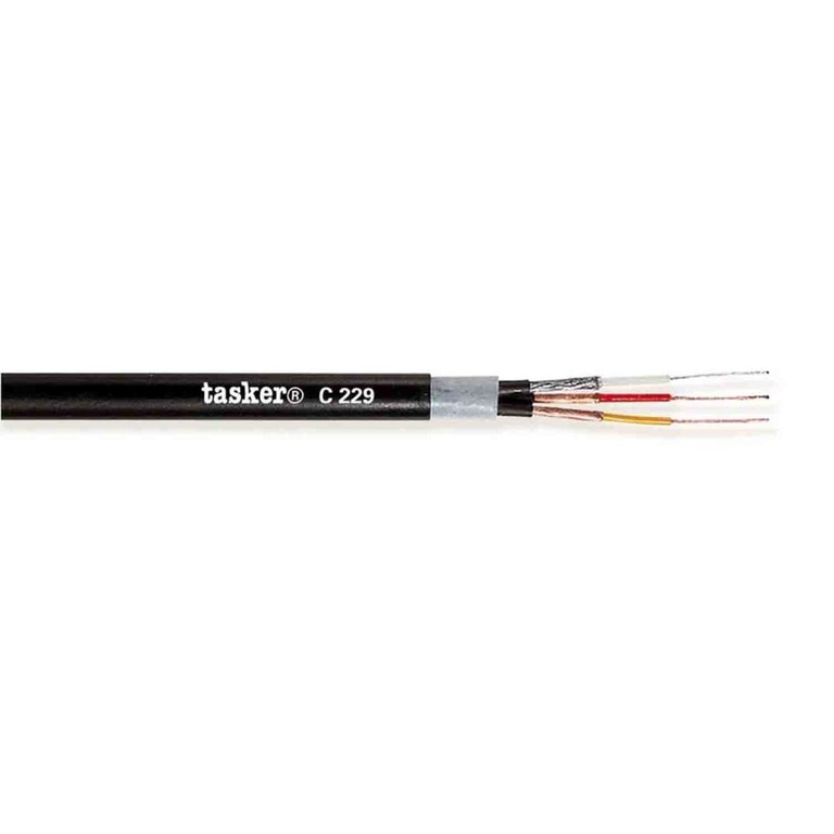 TASKER C229 Video + Audio + Control Cable 1x75 Ohm + 2x0.22 + 1x0.22 mm² - TASKER