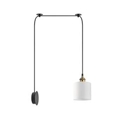 SE21-BR-10-BL1W-SH1 MAGNUM BRONZE White Fabric Wall Lamp+ HOMELIGHTING 77-8891