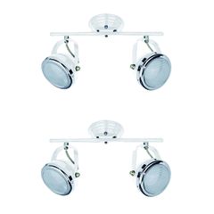 T12022A-2TU (x2) Juno Packet White adjustable spot with chrome ring and glass+ HOMELIGHTING 77-8854