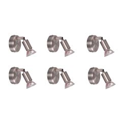 SE 140-N1 (x6) Saba Packet Nickel mat adjustable spotlight+ HOMELIGHTING 77-8846