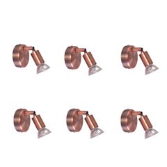 SE 140-C1 (x6) Saba Packet Copper adjustable spotlight+ HOMELIGHTING 77-8843
