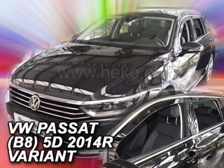 ΑΝΕΜΟΘΡΑΥΣΤΕΣ ΓΙΑ VW PASSAT 5D VARIANT 2014+ ΣΕΤ ΑΥΤΟΚΙΝΗΤΟΥ ΑΠΟ ΕΥΚΑΜΠΤΟ ΦΙΜΕ ΠΛΑΣΤΙΚΟ HEKO - 4 ΤΕΜ.