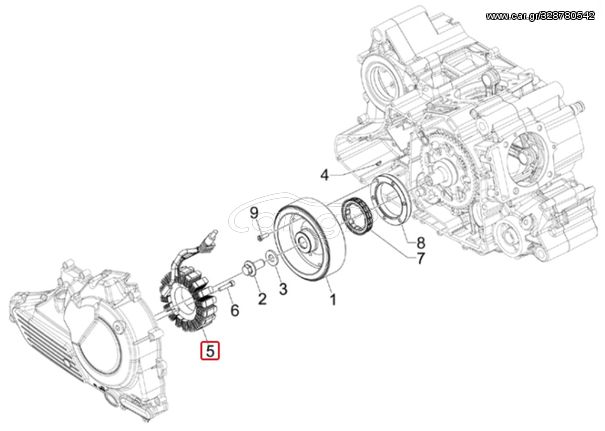 Πηνιοφόρος Aprilia SRV 850 4T 8V E3 ABS-NOABS 2012-2014 (EMEA APAC) 58183R