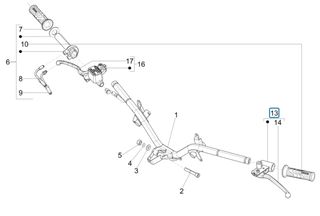 Σκρίπ Αριστερό Piaggio FLY 50 4T 2V 2013 -2015 RP8C52300 651034