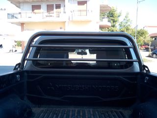 ROLL BAR INOX Φ-60 ΜΕ ΟΡΙΖΟΝΤΙΑ ΣΤΑΘΕΡΗ ΣΧΑΡΑ ΓΙΑ MITSUBISHI L200 CLUB CAB  MOΝΤΕΛΑ 2019 ΕΩΣ 2022 -thumb-4