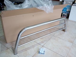 ROLL BAR INOX Φ-60 ΜΕ ΟΡΙΖΟΝΤΙΑ ΣΤΑΘΕΡΗ ΣΧΑΡΑ ΓΙΑ MITSUBISHI L200 CLUB CAB  MOΝΤΕΛΑ 2019 ΕΩΣ 2022 -thumb-5