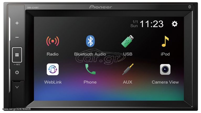 Pioneer DMH-A240BT Οθόνη Αυτοκινήτου με USB και Bluetooth 2 ΧΡΟΝΙΑ ΕΓΓΥΗΣΗ (ΠΡΟΣΦΟΡΑ 165€!!!)