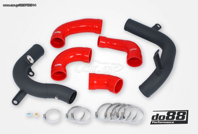 PERFORMANCE CHARGE PIPE KIT VAG 1.8 / 2.0 TSI MQB DO88 IC ΣΩΛΉΝΕΣ ΠΊΕΣΗΣ ΜΑΎΡΟΣ, ΚΌΚΚΙΝΟΣ ΣΩΛΉΝΑΣ, ΌΧΙ DSG 7 ΤΑΧΥΤΉΤΩΝ