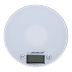 Esperanza EKS003W Electronic Kitchen Scale White Round