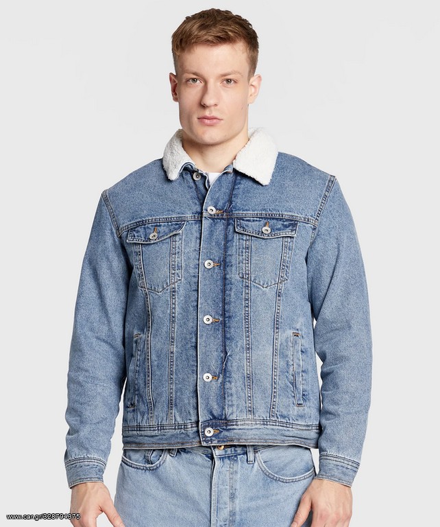 Jacket jean με γουνα