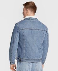 Jacket jean με γουνα-thumb-1