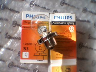 ΛΑΜΠΑ 12V-15W-P26S-S3-ΠΙΑΤΟ-PHILIPS ΓΙΑ SCOOTER-PIAGGIO-NRG-NTT-ΖΙP-SP-RST