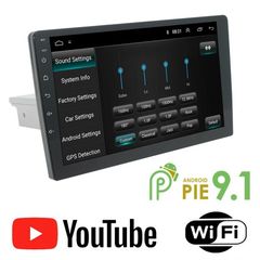 1 DIN, Android 9.1 ηχοσύστημα με οθόνη αφής 9" ιντσών και ενσωματωμένο Ελληνικό GPS.