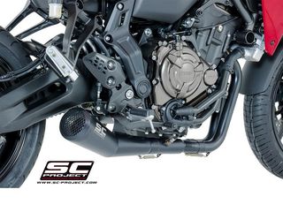 Sc Project Ολόσωμη Εξάτμιση 2-1 Conical 70's Black S.Steel Yamaha MT 07 2013 - 2016 Euro3