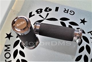 ΧΕΙΡΟΛΑΒΕΣ JAPAN ΧΕΡΟΥΛΙΑ STEED SHADOW VLX INTRUDER DRAGSTAR VULCAN SPORTSTER HARLEY Νικελ - Χρωμιο 1  25mm ΜΑΖΊ ΜΕ ΚΌΚΑΛΟ ΓΚΑΖΙΟΥ MotorDMS