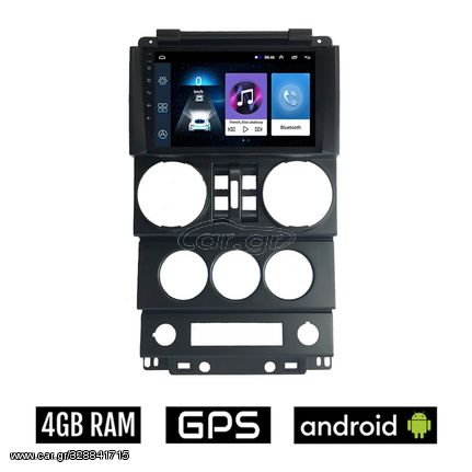 JEEP WRANGLER (2006 - 2011) Android οθόνη αυτοκίνητου 4GB με GPS WI-FI (ηχοσύστημα αφής 9" ιντσών OEM Youtube Playstore MP3 USB Radio Bluetooth Mirrorlink εργοστασιακή, 4x60W, AUX) JE83-4GB